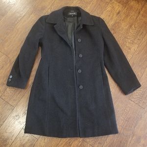 Long black wool coat